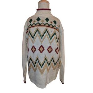 NEW Evsie Mock Turtleneck Knit Long Sleeve Winter Kid Fair isle Print Sweater XS